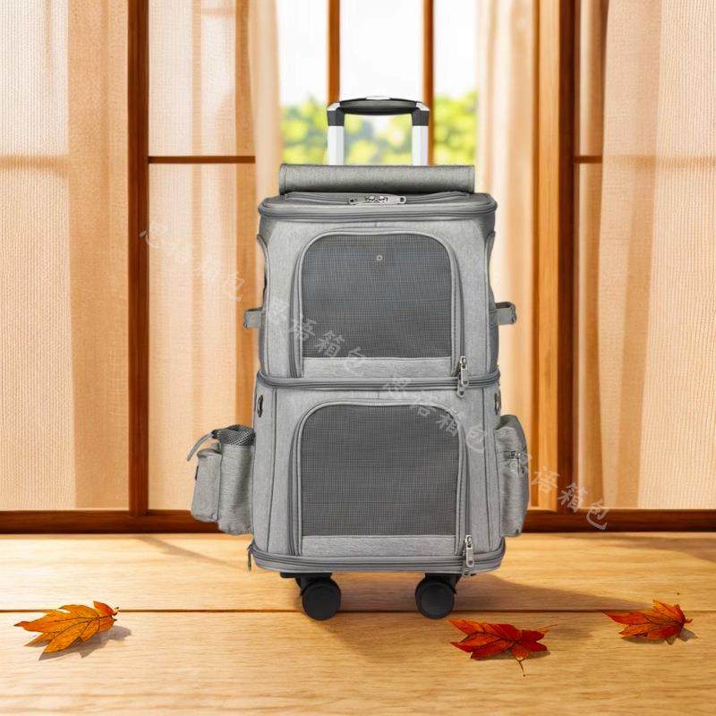 双层宠物拉杆箱猫包大容量两只外出美容多窗透气可折叠宠物包,宠物/宠物食品及用品,背包/箱包,淘宝优惠券,粉丝福利购,淘宝优惠卷