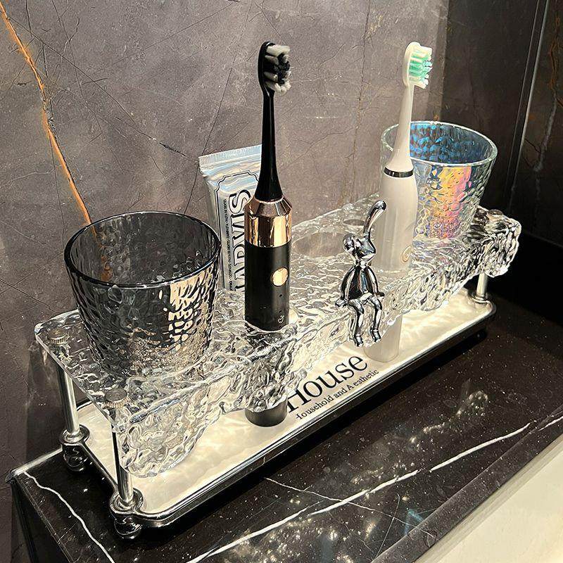 网红牙刷架子洗漱杯置物架卫生间台面漱口杯套装刷牙杯牙缸收纳架