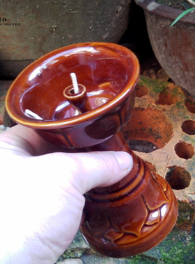 九十年代高脚莲花灯`煤油灯