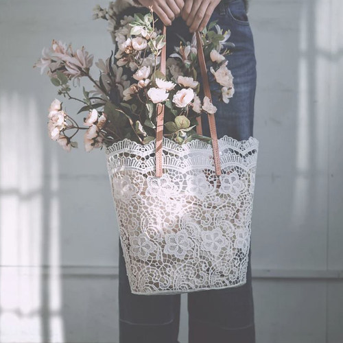 夏天布包网红大容量蕾丝妈咪包