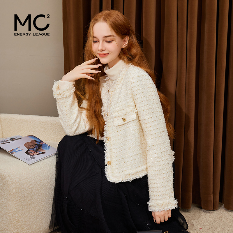 法式气质款重工花边小香风外套