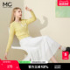 套装 mc2针织开衫 新款 春秋季 配背心加绣花半裙三件套女装