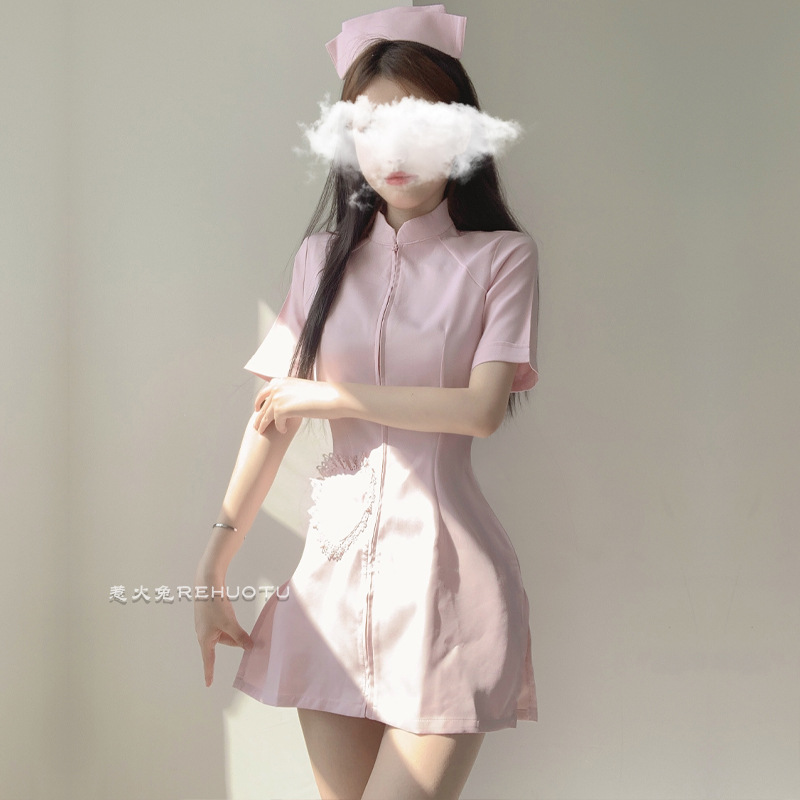 惹火兔新内衣性感v领激情火辣短裙护士制服诱惑套装角色扮演