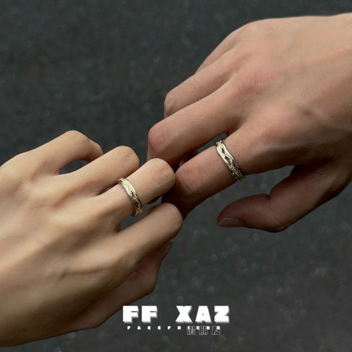 FF假朋友原创鎏金纯银对戒