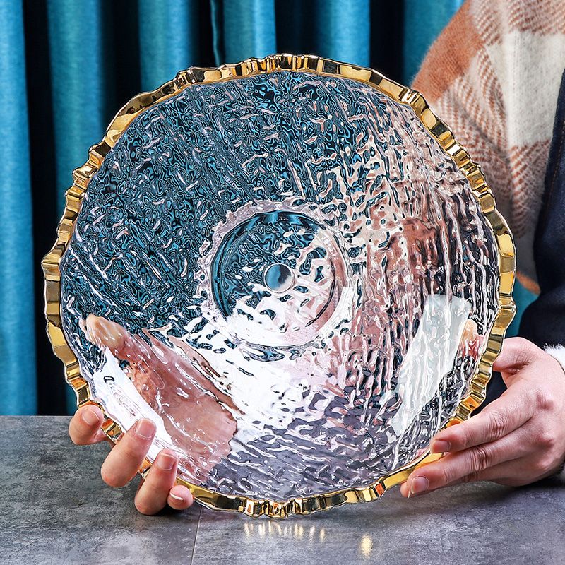 描金轻奢高级感果盘2025新款家用