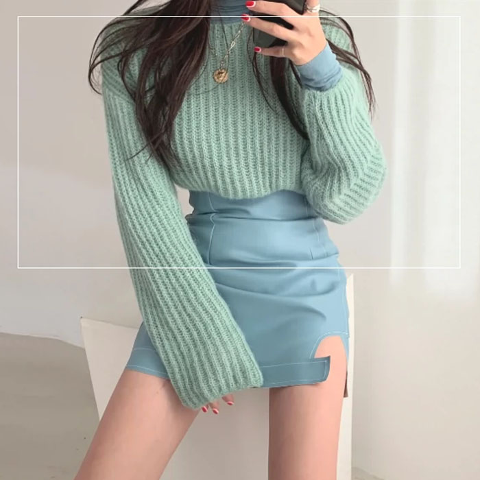 现货韩国东大门女装2025秋季韩范纯欲休闲宽松薄款套头毛针织衫潮