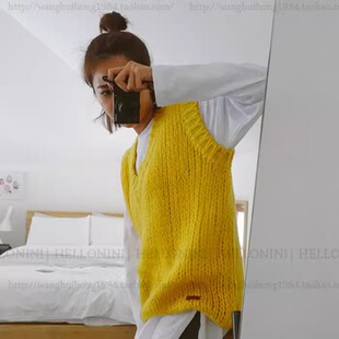 韩范纯欲时尚 新款 简约纯色针织马夹潮 2025秋季 现货韩国东大门女装