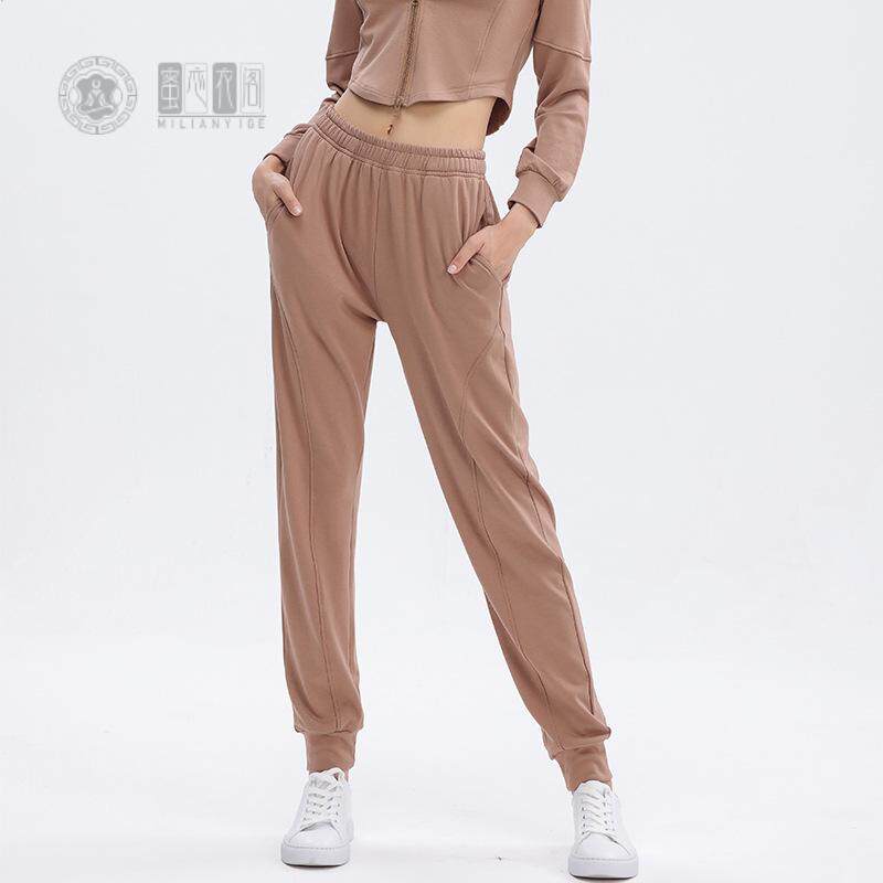 新款宽松束脚健身瑜伽跑裤女休闲