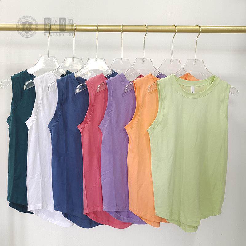 好货多色透气速干跑步运动背心袖工字外穿健身瑜伽上衣罩衫