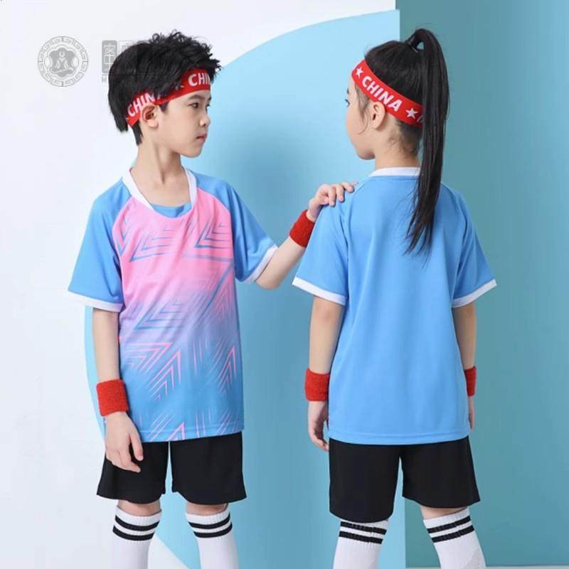 儿童足球服套装男童印制足球运动球衣小学生比赛训练队服短袖夏季