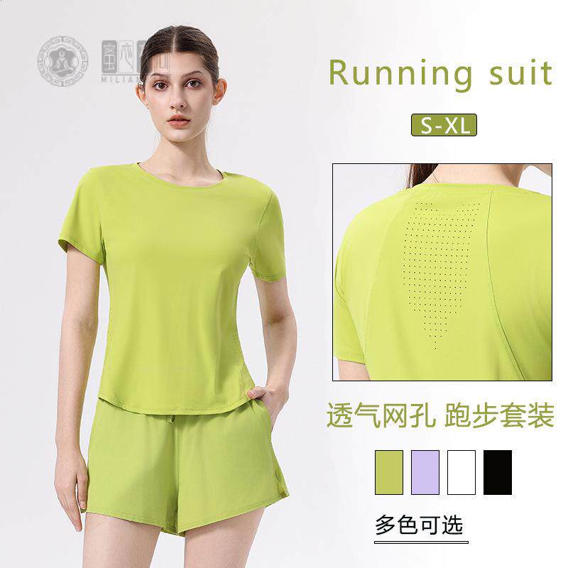 感运动套装女跑步速干宽松健身房训练服专业瑜伽服晨跑羽毛球