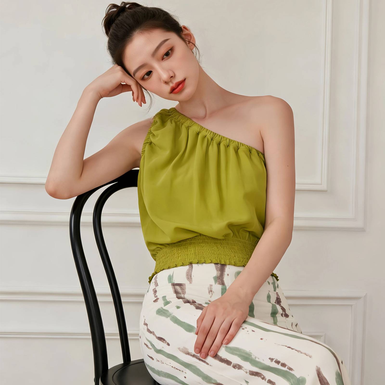 斜肩瑜伽服女2026新款夏装带胸垫图片