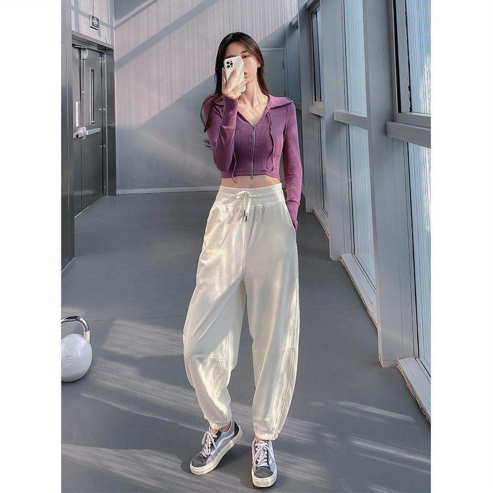 柔软舒适运动裤女宽松秋冬款显瘦跑步长裤春秋薄款束脚瑜伽健身裤