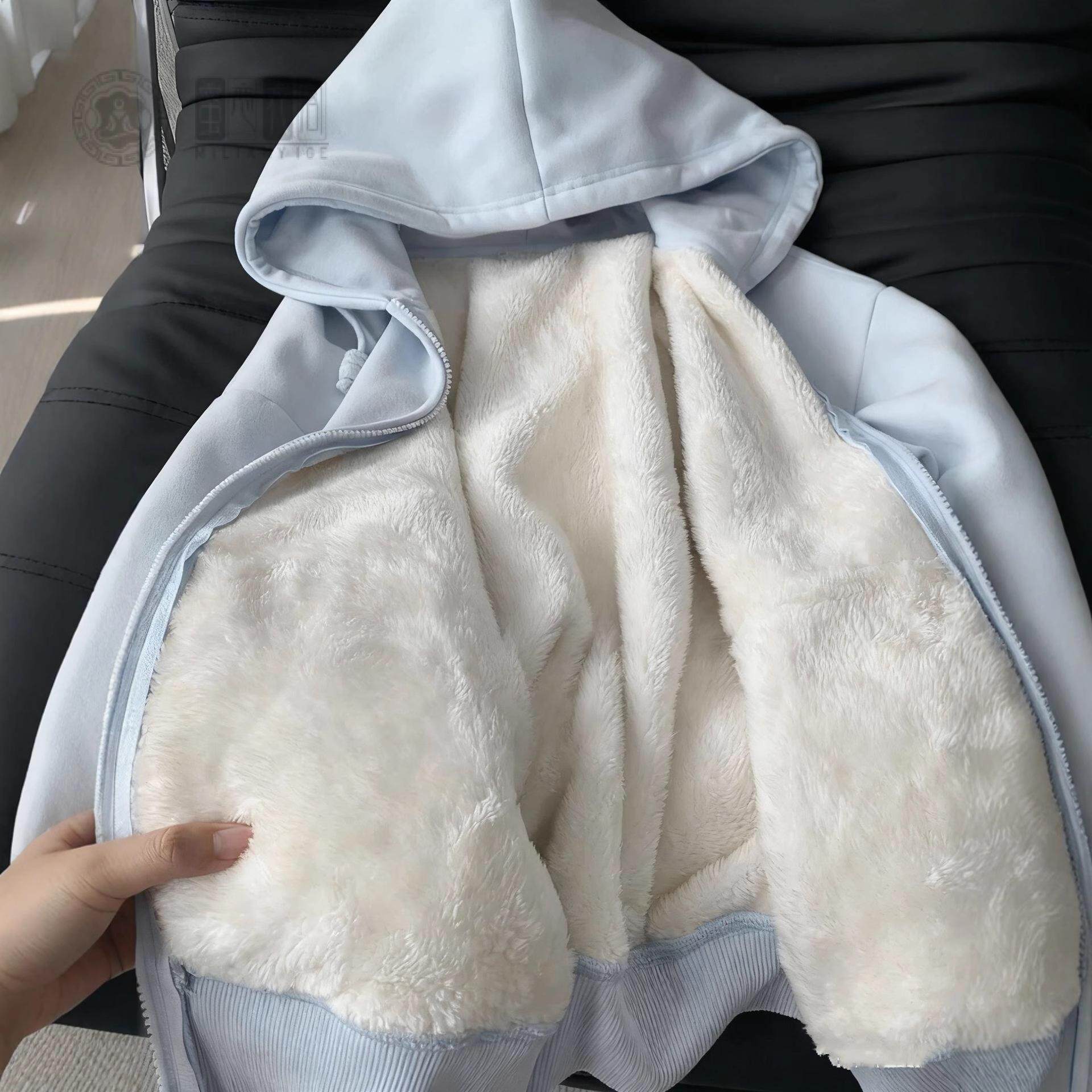 卫衣外套女秋冬2026新款加绒加厚上衣韩系宽松连帽开衫棉服