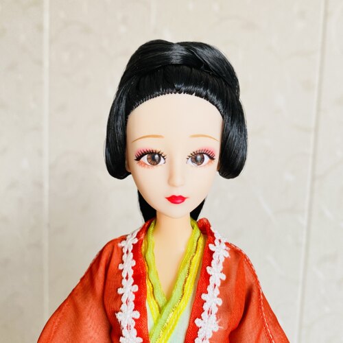 6分bjd古风娃娃娃盘发娃头