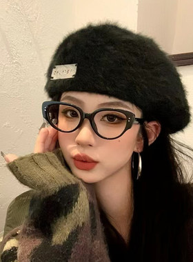 贝雷帽前进反戴显脸小定型秋冬