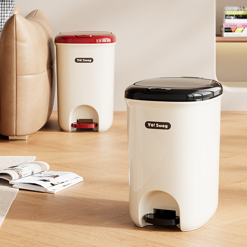 垃圾桶家用卫生间厕所厨房客厅大号带盖卧室大容量按压脚踏式纸篓
