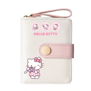新款日式可爱小猫女生钱包短款学生卡包拉链零钱包女士wallet