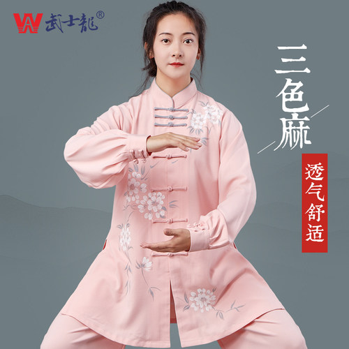 武士龙女高端手绘太极服表演服