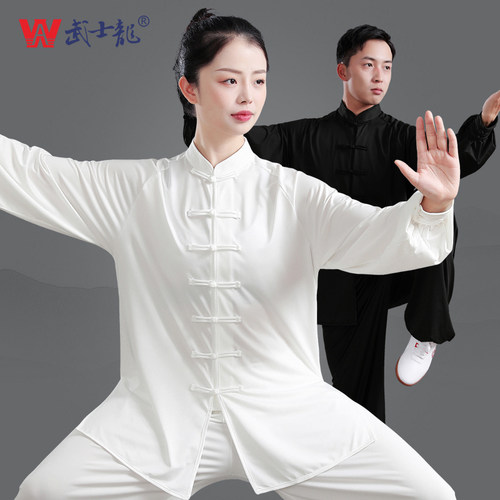 武士龙太极服武术服盘扣练功服