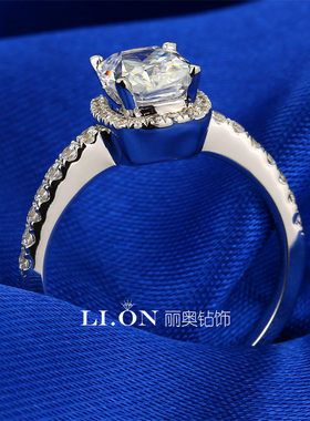 2.5克拉925银欧美风女士戒指