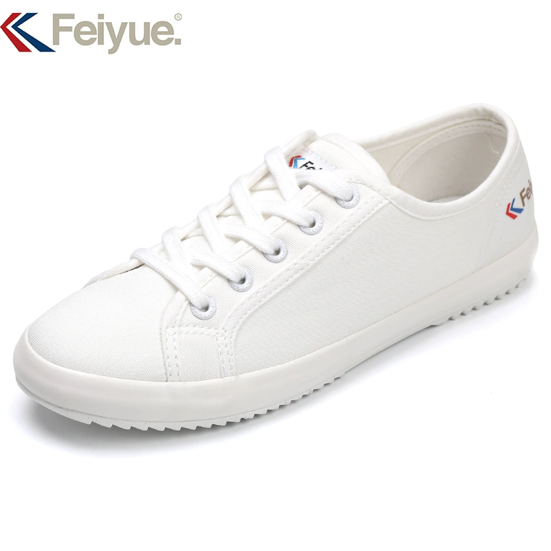 Feiyue feiyue đôi giày nhỏ màu trắng nữ thời trang giày sinh viên giản dị Phiên bản Pháp giày thể thao giản dị retro vải canvas - Plimsolls