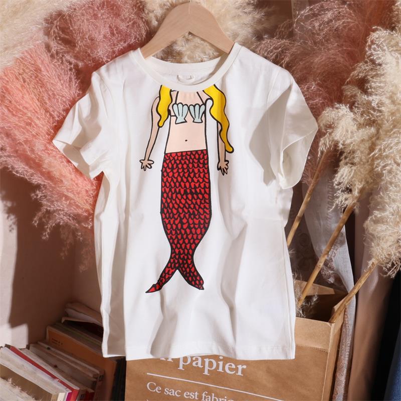 断码清仓！stella美人鱼女童T恤  纯棉女童上衣 现货秒发