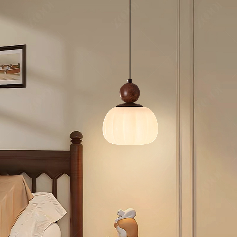 法式中古风床头吊灯卧室吊线灯单头高级感网红升降复古餐厅小吊灯