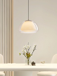 丹麦果冻吊灯北欧简约现代设计师卧室灯具奶油风餐厅吧台玻璃吊灯