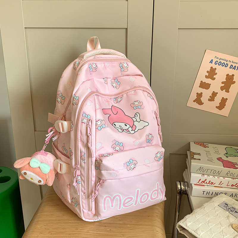 美乐蒂卡通双肩包女学生校园可爱粉色大容量轻便书包