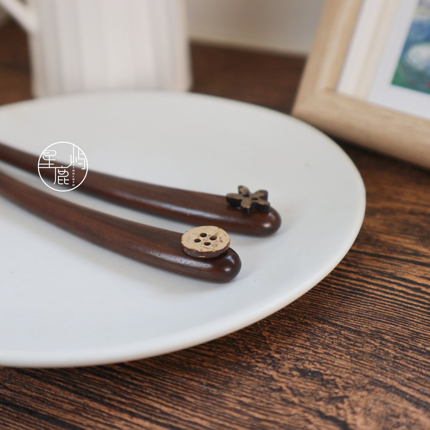 【去野】星鹿屿原创极简发簪大叶紫檀簪子短发钗女童盘发饰品木扣,饰品/流行首饰/时尚饰品新,发饰,淘宝优惠券,粉丝福利购,淘宝优惠卷