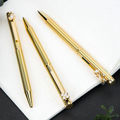 GNASEET高档金属宝珠笔商务螺旋签字笔logo定制通用0.5mm水性笔