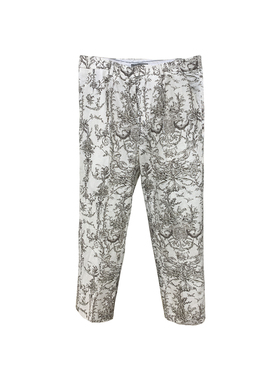 ROKKIHU 法式新款春夏DIOX花卉动物老虎猛兽印花裤子西裤长裤