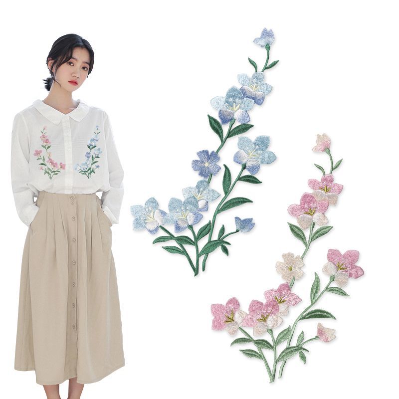 新款玫瑰花刺绣布贴服饰服装