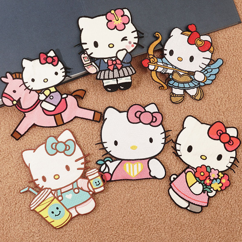 可爱猫咪时尚布贴衣服补丁贴