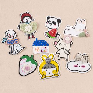 时尚DIY印刷布贴韩版多功能补丁贴书包手机壳水杯自粘款组合布丁