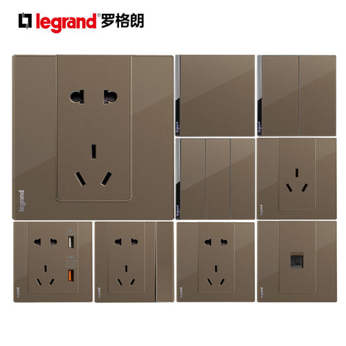 玻璃面板开关插座面板罗格朗