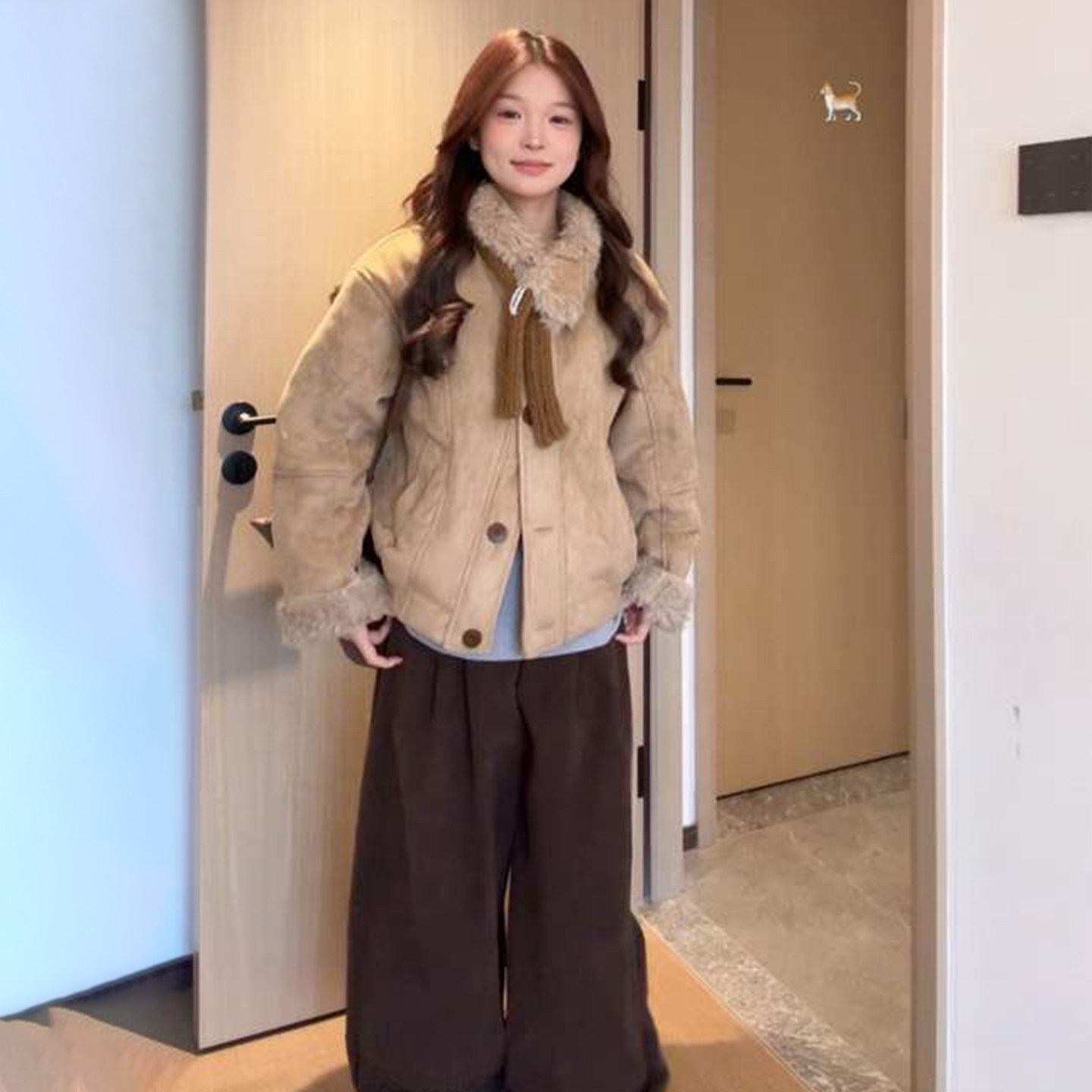 韩系美拉德风短款复古外套女春秋2026新款小个子巨好看的初秋上衣