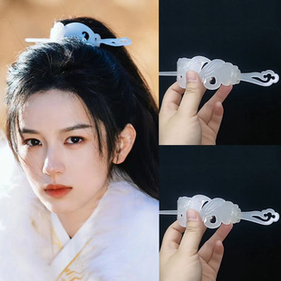 周也同款祥云发簪子现代新中式古风高马尾盘发束发高级感发冠发饰