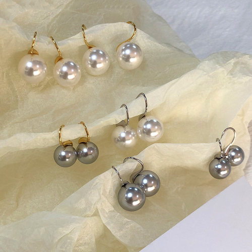 吾小历珍珠耳环耳钩耳坠高级感女