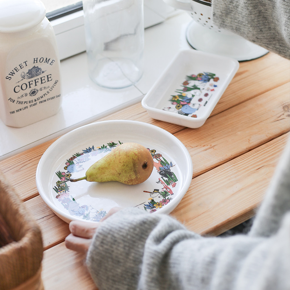 芬兰姆明moomin餐碗餐盘杯菜盘套装杯子碗盘子平盘碟餐具盘碟礼物