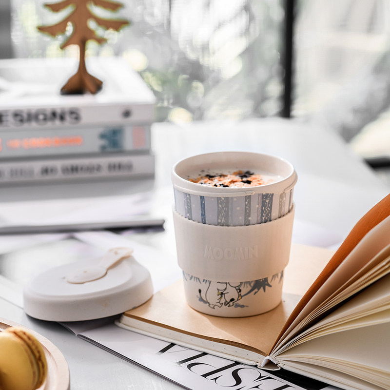 姆明moomin杯子吸管杯随手杯咖啡杯便携杯大容量情侣隔热水杯礼物