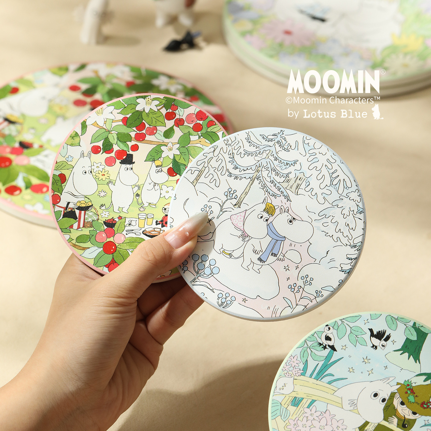 芬兰moomin姆明2025新款陶瓷杯垫茶垫桌面锅垫高颜值耐高温垫子