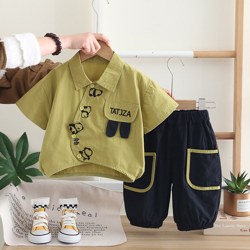 宝宝短袖两件套夏季童装男童衣服