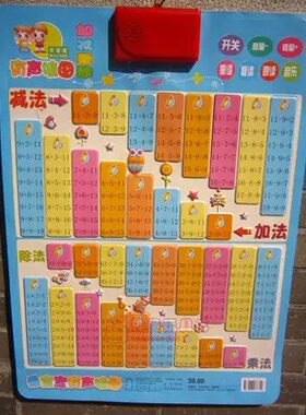 儿童认字加减乘除有声语音挂图