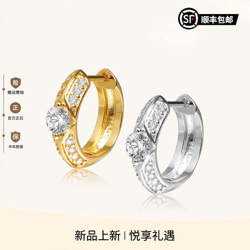 WIC权势之眼莫桑钻S925银针复古耳环ES278