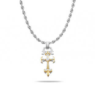 WIC 莫桑钻船锚十字架天界神兵项链