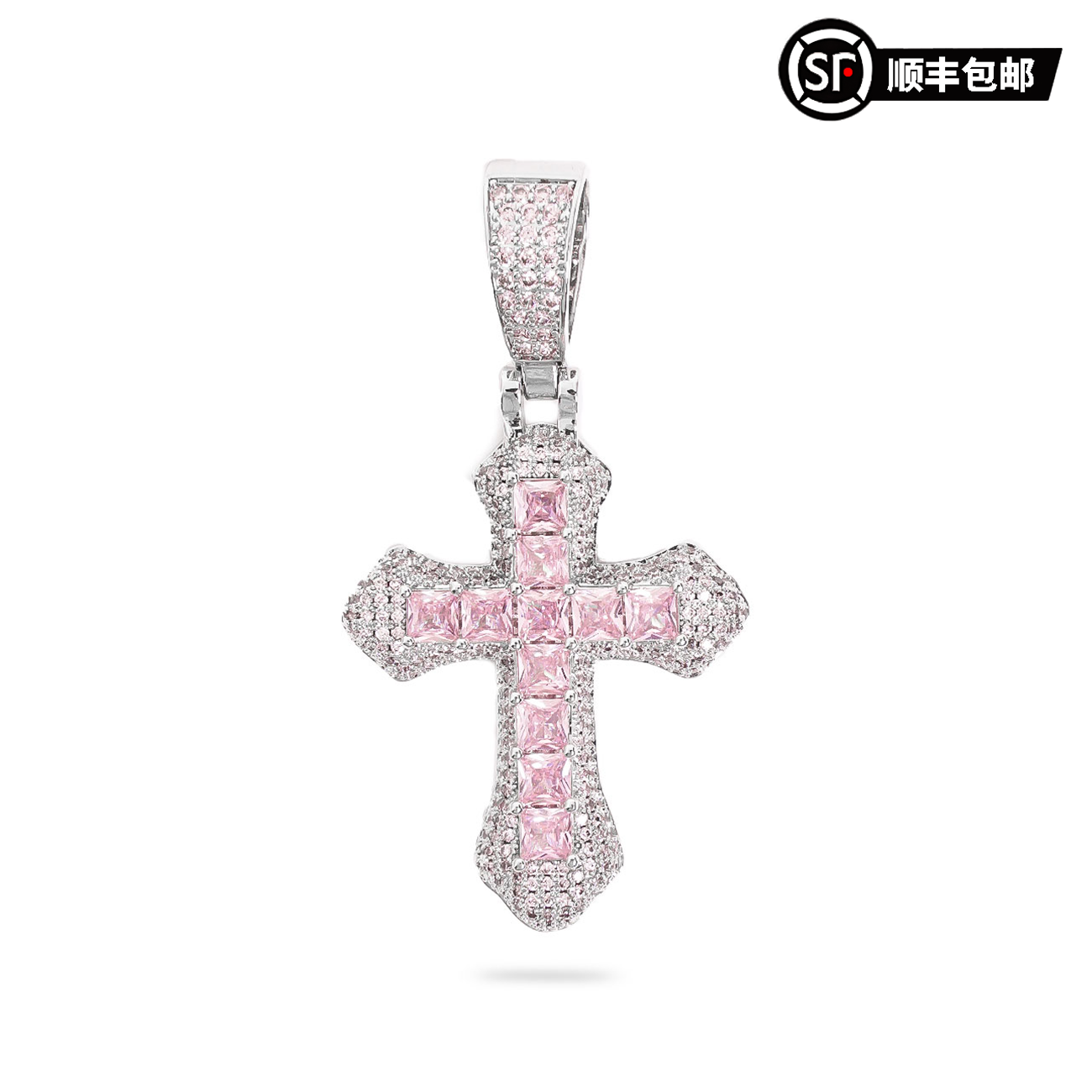 十字架项链钛钢WIC情侣铜合金