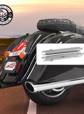 美国进口BASSANI适用于印第安公路大师 挑战者改装尾段排气管首领