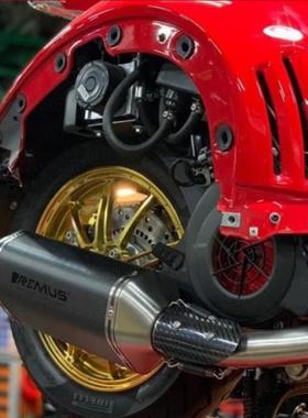 Remus奥地利狼头排气适用于VESPA 946摩托车改装碳纤维排气管